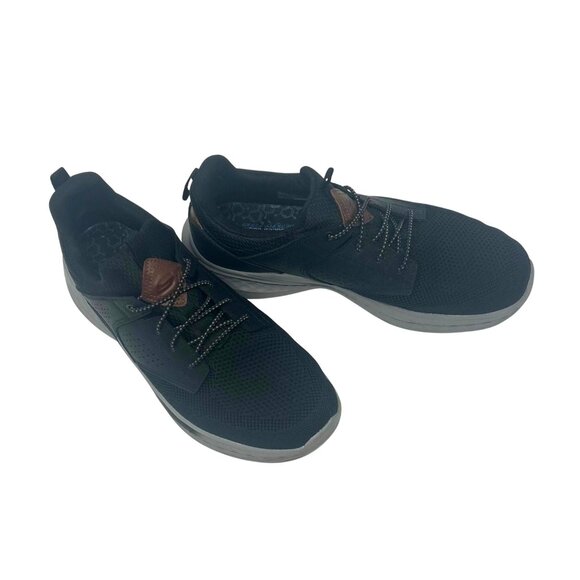 Skechers Mens Black Textured Slip-On Sneakers With Memory Foam - Size 9.5 - Picture 1 of 8